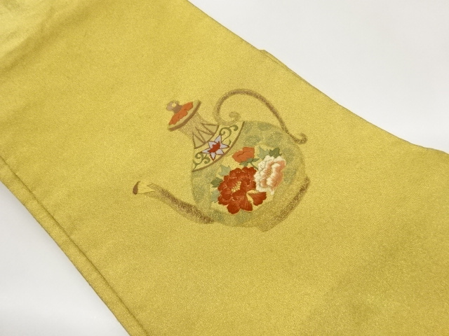 JAPANESE KIMONO / SPELL LACQUERWARE PATTERN EMBROIDERY NAGOYA OBI
